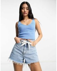 Jdy - V Neck Knitted Vest Top - Lyst