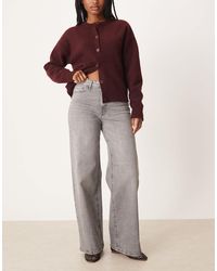 Jdy - – weite jeans aus em denim mit hohem bund - Lyst