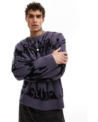 Flame jacquard sweater weekday online