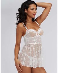 Boux Avenue - Calla Sheer Lace Babydoll Floral Underwired Sexy Lingerie - Lyst