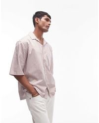 TOPMAN - Short Sleeve Relaxed Stripe Shirt - Lyst