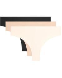 Oysho - 3 Invisible Cotton Blend Thongs - Lyst
