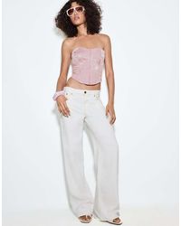 Stradivarius - D91 Low Wide-Leg Twill Jeans - Lyst
