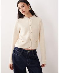 Mango - – strickjacke aus kompaktem baumwollmix - Lyst