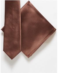 ASOS - Cravate fine et carré - Lyst