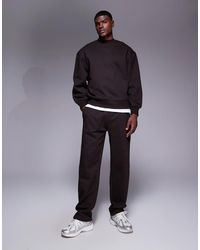 ASOS - Premium Heavyweight Straight Leg Joggers - Lyst