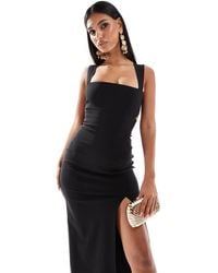 Vesper - Square Neck Cut Out Midaxi Dress - Lyst