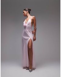 Bardot - Sequin Corsage Halter Neck Maxi Dress - Lyst