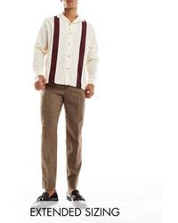 ASOS - – elegante, schmal zulaufende hose aus wollmix - Lyst