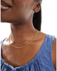 Accessorize - Z Layered Ball Chain Necklace - Lyst