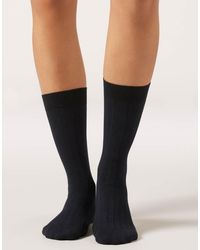 Calzedonia - Ribbed Mid-Calf Socks - Lyst