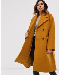 Y.A.S Oversized Jas Van Bouclé - Bruin