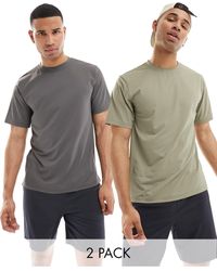 ASOS 4505 - Icon Training T-shirt With Quick Dry 2 Pack - Lyst