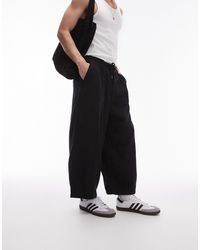 TOPMAN - Oversized Cropped Trousers - Lyst
