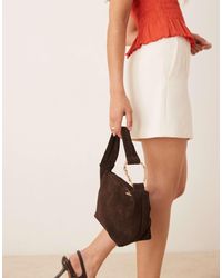 ASOS - – schultertasche aus wildleder - Lyst