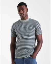 Fred Perry - Striped Heavyweight T-shirt - Lyst