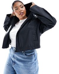 ASOS - Asos Design Curve Cropped Rain Jacket With Hood - Lyst