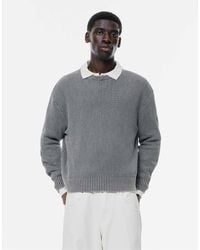 Pull&Bear - Pull en maille - âtre délavé - Lyst