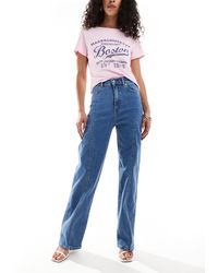 Dr. Denim - Moxy Straight Leg Curve Cut Leg Jeans - Lyst