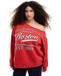 ASOS - Asos design curve – schulterfreies sweatshirt - Lyst