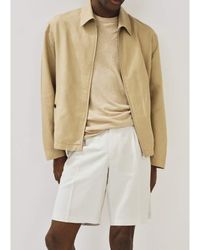 Mango - Chaqueta Harrington Color Piedra Con Cremallera De Algodón De -Neutro - Lyst