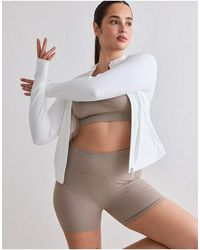 Aim'n - Geribbelde Naadloze Midi Short - Lyst