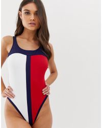 Tommy Hilfiger Navy Blazer Swimsuit - Multicolour