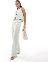 ONLY - Wide Leg Boxer Detail Trousers Co-ord - Lyst