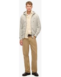 Superdry - Essential - sweat à capuche semi-brossé à fermeture éclair et logo - universitaire - Lyst