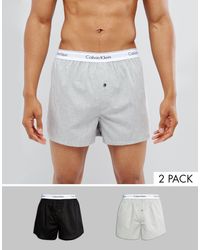 Calvin Klein - – 2er packung gewebter boxershorts - Lyst