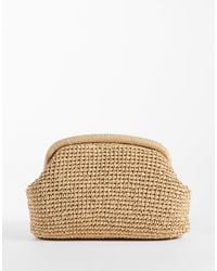 Mango - – clutch aus bast - Lyst