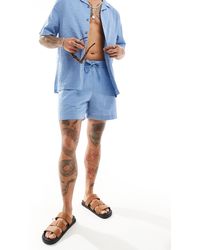 ASOS - – weit geschnittene seersucker-shorts - Lyst