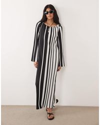 ASOS - Plisse Long Sleeve Midi Dress - Lyst