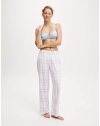 Cotton On - Flannel Wide Leg Pant - Lyst