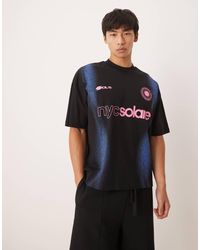ASOS - Recht Oversized T-Shirt Met Sportprint - Lyst