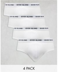 River Island - 4 Pack Ribbed Waistband Brief - Lyst