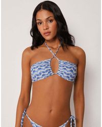 Calzedonia - Bandeau Bikini Top Reflection - Lyst