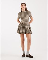 ASOS - Structured Bubble Hem Mini Dress - Lyst