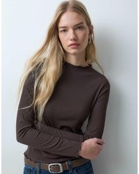 JJ Rebel - Long Sleeved Lettuce Hem Top - Lyst