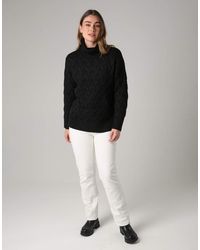 French Connection - Cable Knit Roll Neck Long Sleeve Jumper - Lyst