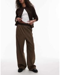 ARKET - Wool Blend Stretch Straight Leg Pants With Elasticized Waist - Lyst