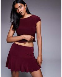ASOS - Slinky Flippy Mini Skirt - Lyst