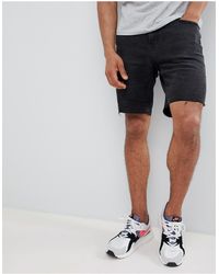 Bermudas Hombre | Bershka Bermuda Denim Slim Rotos Azul Claro - Bellavista