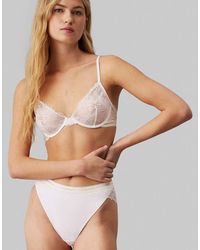 Calvin Klein - Modern Lace Unlined Demi Underwired Bra - Lyst