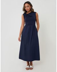 Threadbare - Twist Detail 2-In-1 Midi Dress With Poplin Skirt - Lyst