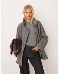 ASOS - Oversized Mid Length Pea Coat - Lyst