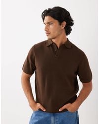 ASOS - – fein geripptes basic-polohemd - Lyst