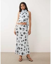 ASOS - Satin 90's Midi Slip Skirt - Lyst