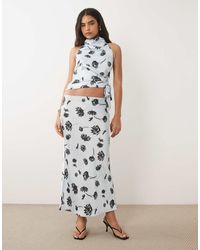 ASOS - Midi Sliprok Van Satijn - Lyst