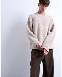 TOPMAN - Oversized Fit Crew Jumper - Lyst